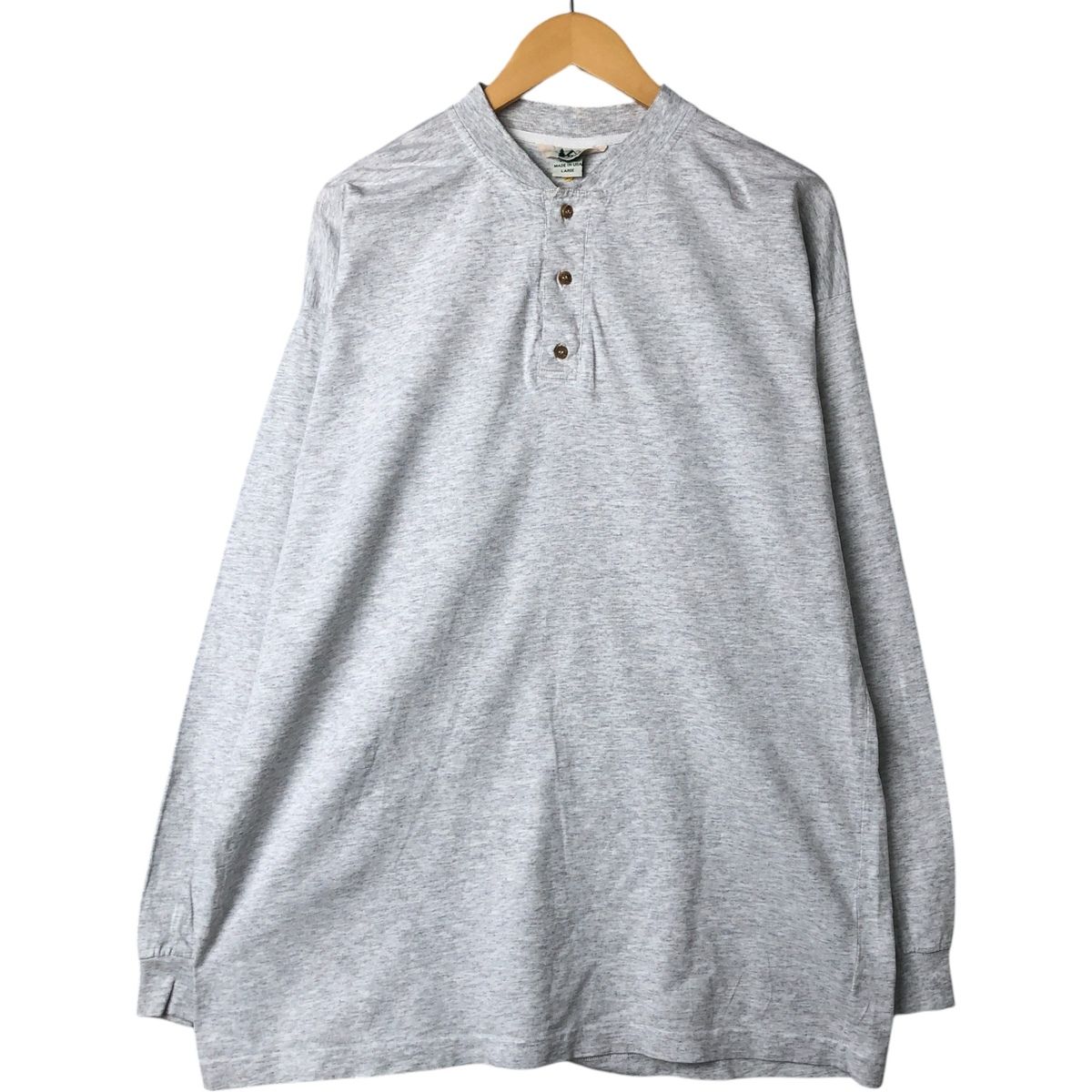 古着 80~90年代 アールイーアイ REI ヘンリーネック ロングTシャツ 