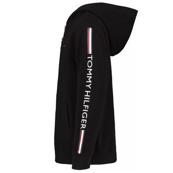 トミーヒルフィガー スリーブロゴ裏起毛フルジップパーカー