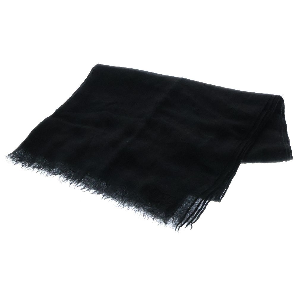 CHROME HEARTS クロムハーツ SCARF APPLE A DAY CH 刺繍 ウールスカーフ ストール マフラー ブラック ギャランティ付き