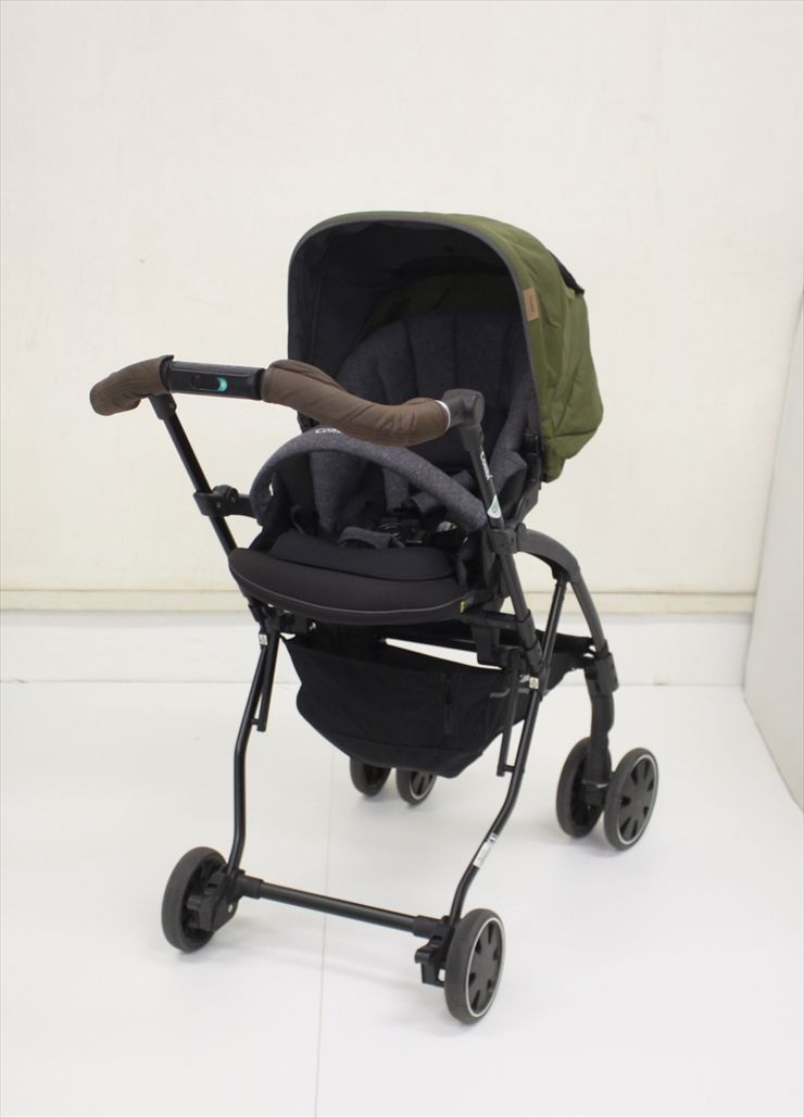 ラベリタ エッグショック AL ウルバニタカーキ 機能充実モデル コンビ 両対面ベビーカー ハイシート62cm クリーニング済み C1811615