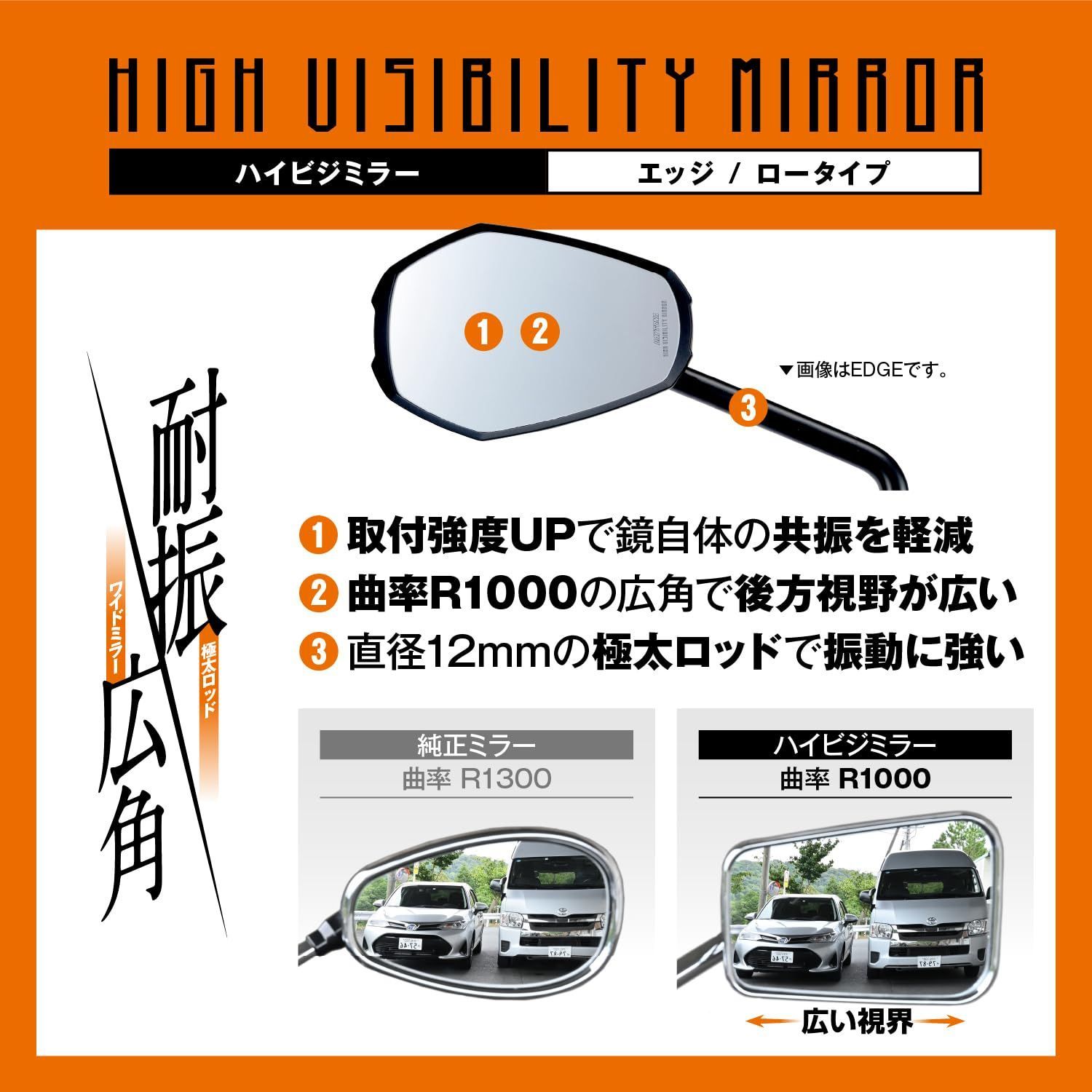 ❤︎様確認用ページ 楽天市場】☆ 99260 1本販売 デイトナ ハイビジミラー EDGE M10