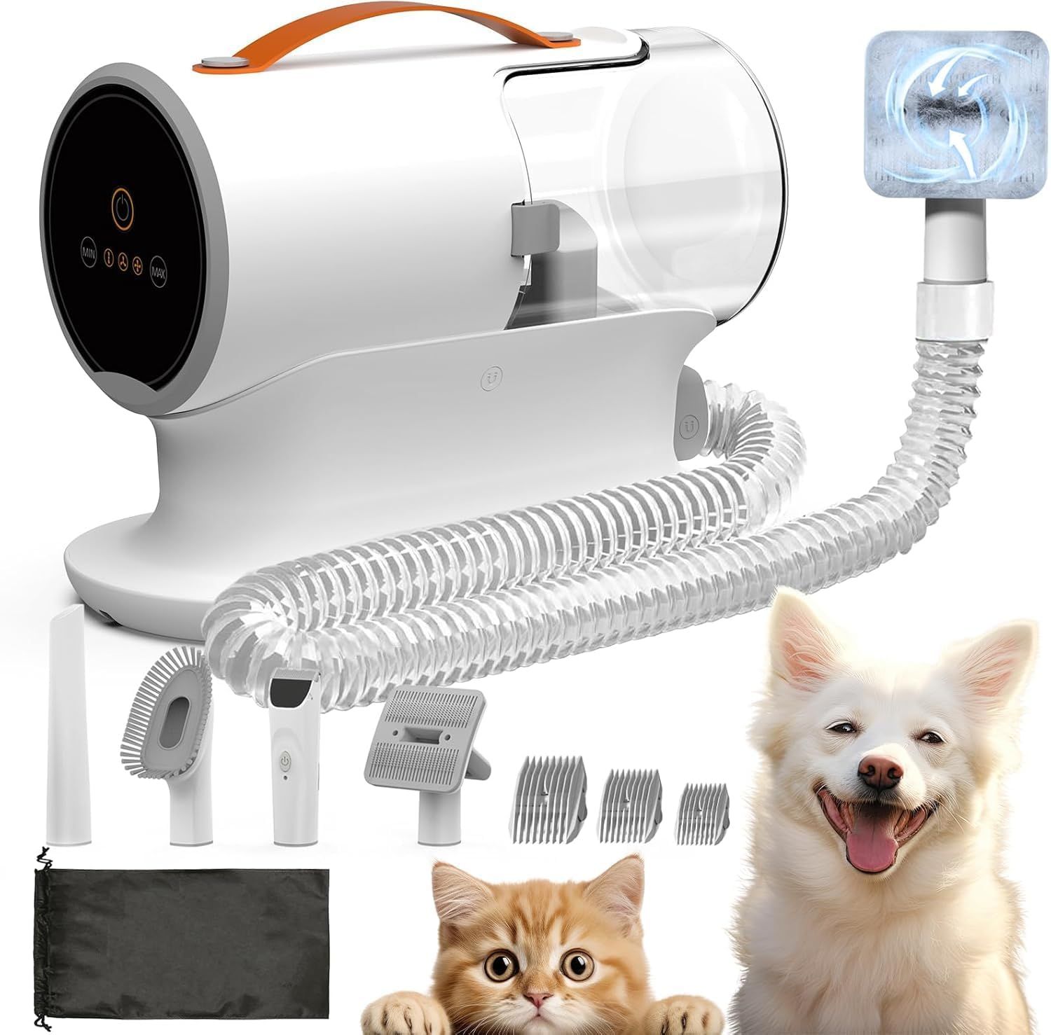 犬用バリカン ペット用バリカン グルーミング掃除機 12000Pa 超強力吸引 2L大容量 5in1多機能ペット掃除機 低騒音 犬 猫美容器 Botluxe