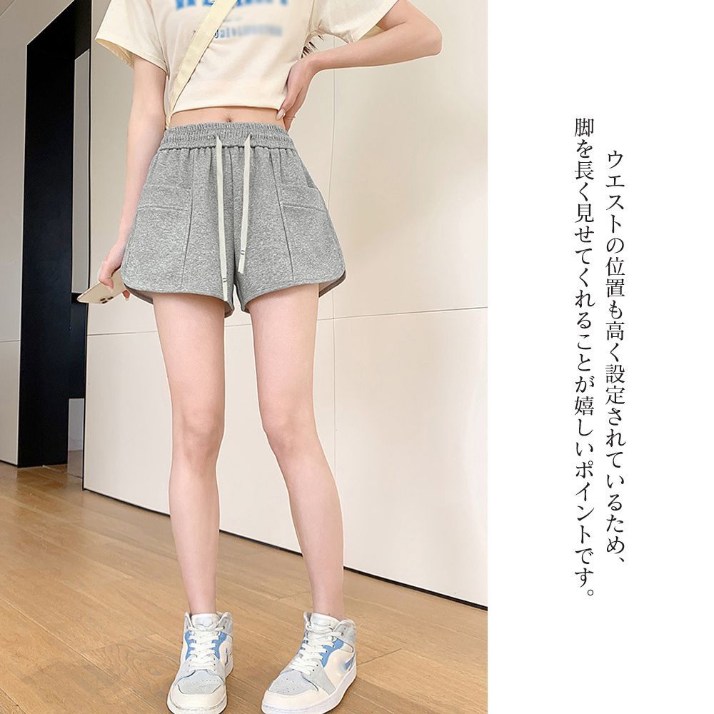 ショートパンツ ハイウエスト短パン 韓国 レディースボトムス A