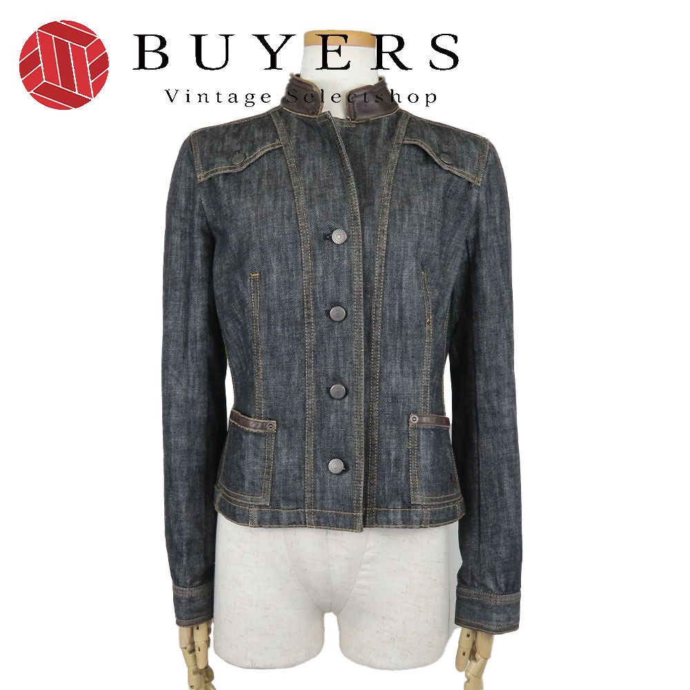 美品 バーバリーロンドン デニムジャケット ノバチェック ブラック系