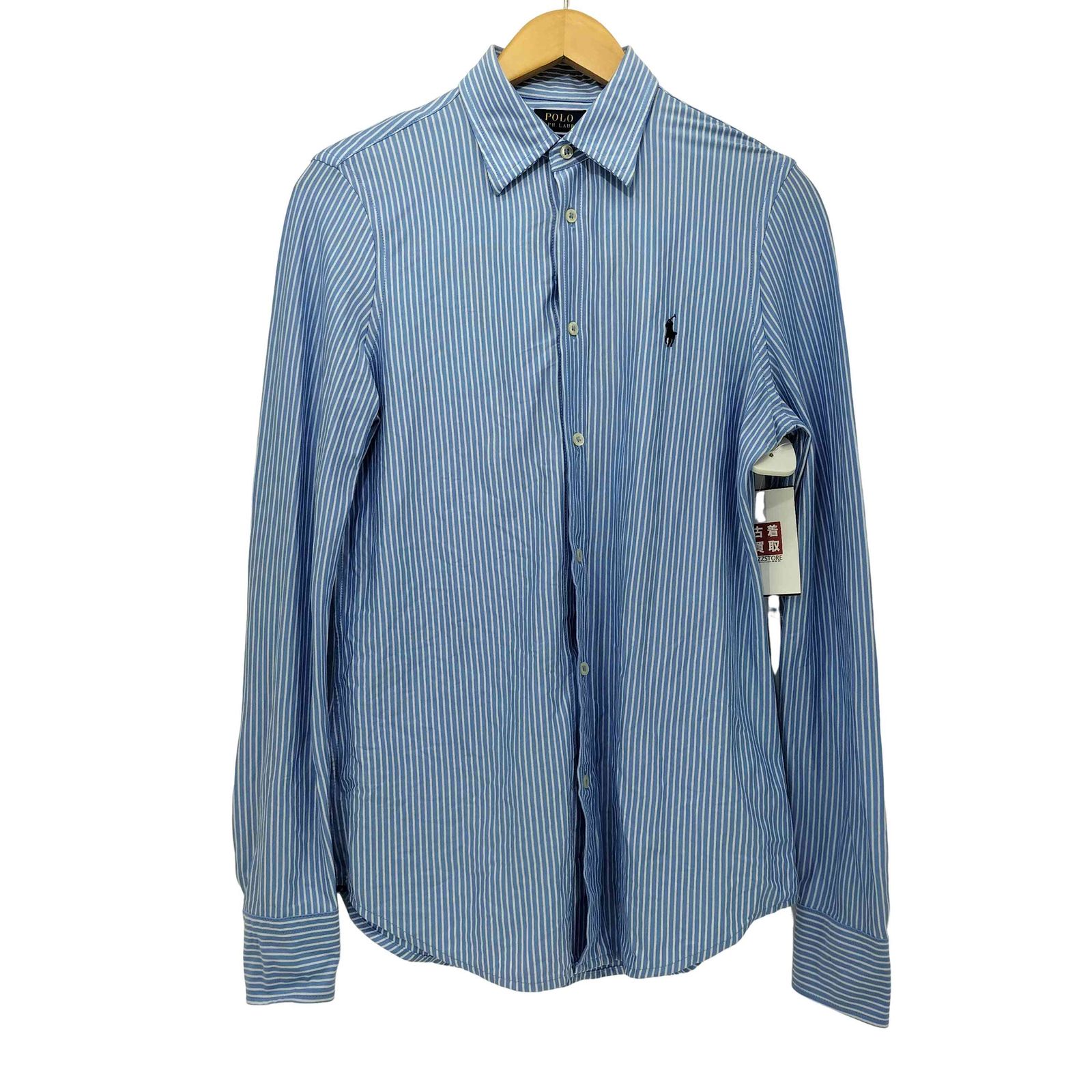 T*9様 M ポロラルフローレン 開襟シャツ ストライプ柄 レア柄 #️⃣CAL レア 90s Ralph Lauren M BONNARD リネン素材 ストライプ 長袖