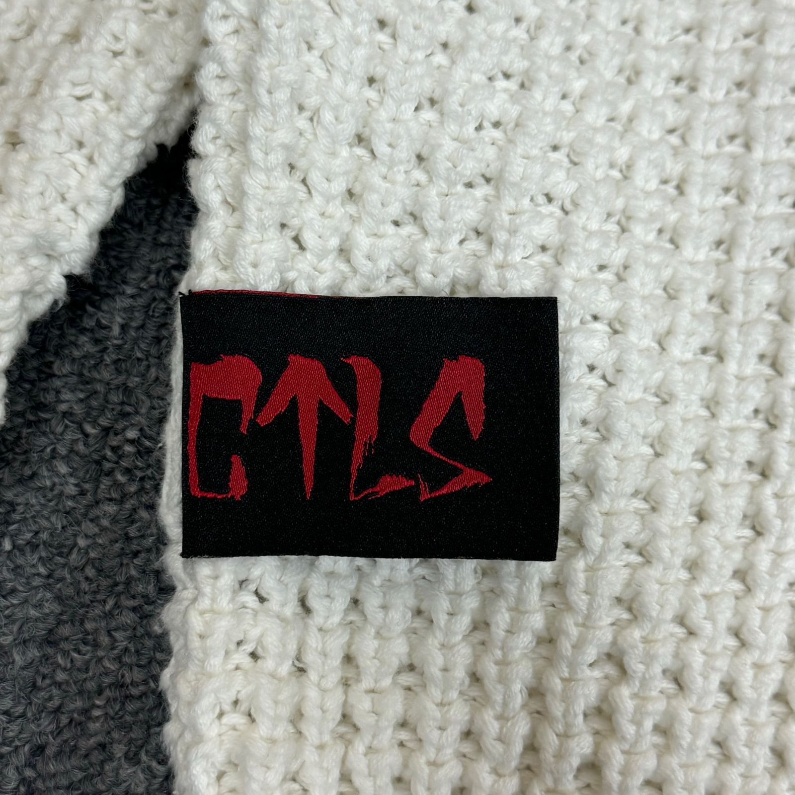 定価71500円 CVTVLIST 23AW ロゴ 刺繡 クラッシュ加工 クルーネック 
