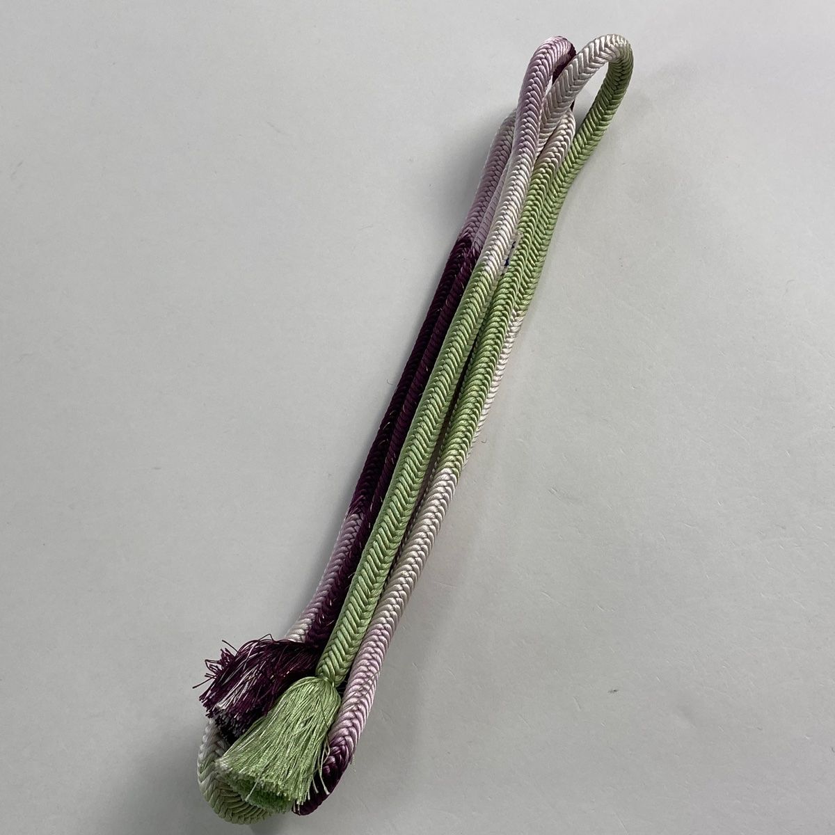 帯締め 無形文化財 有職組紐 道明 金糸 赤紫 正絹 和装小物