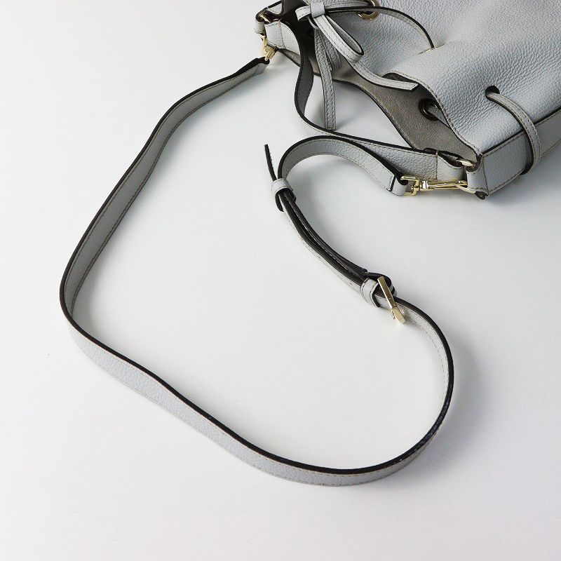 良品 フルラ FURLA コスタンザ2WAY 巾着 レザーショルダーバッグ