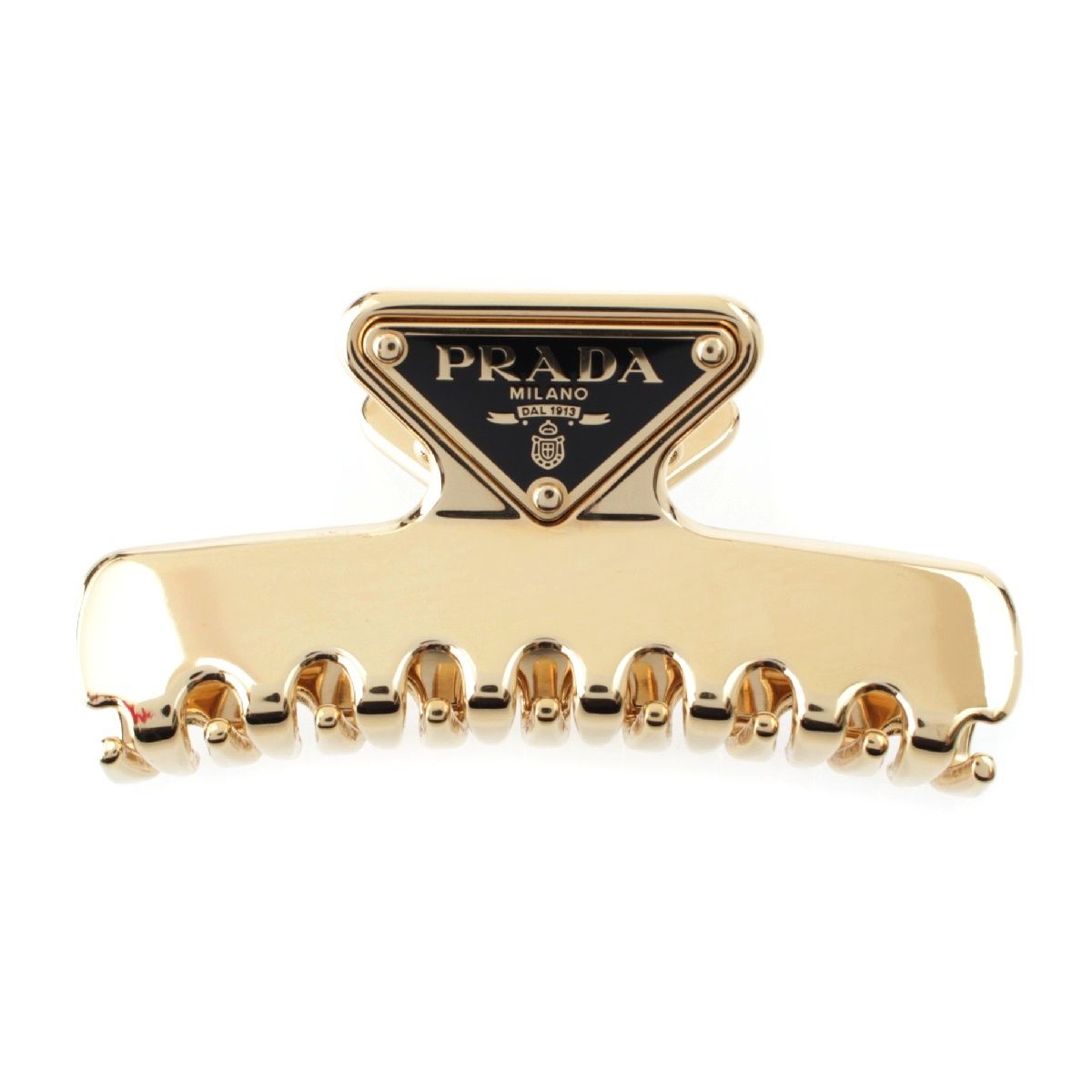 PRADA メタルヘアクリップ トライアングル プラダ メタル
