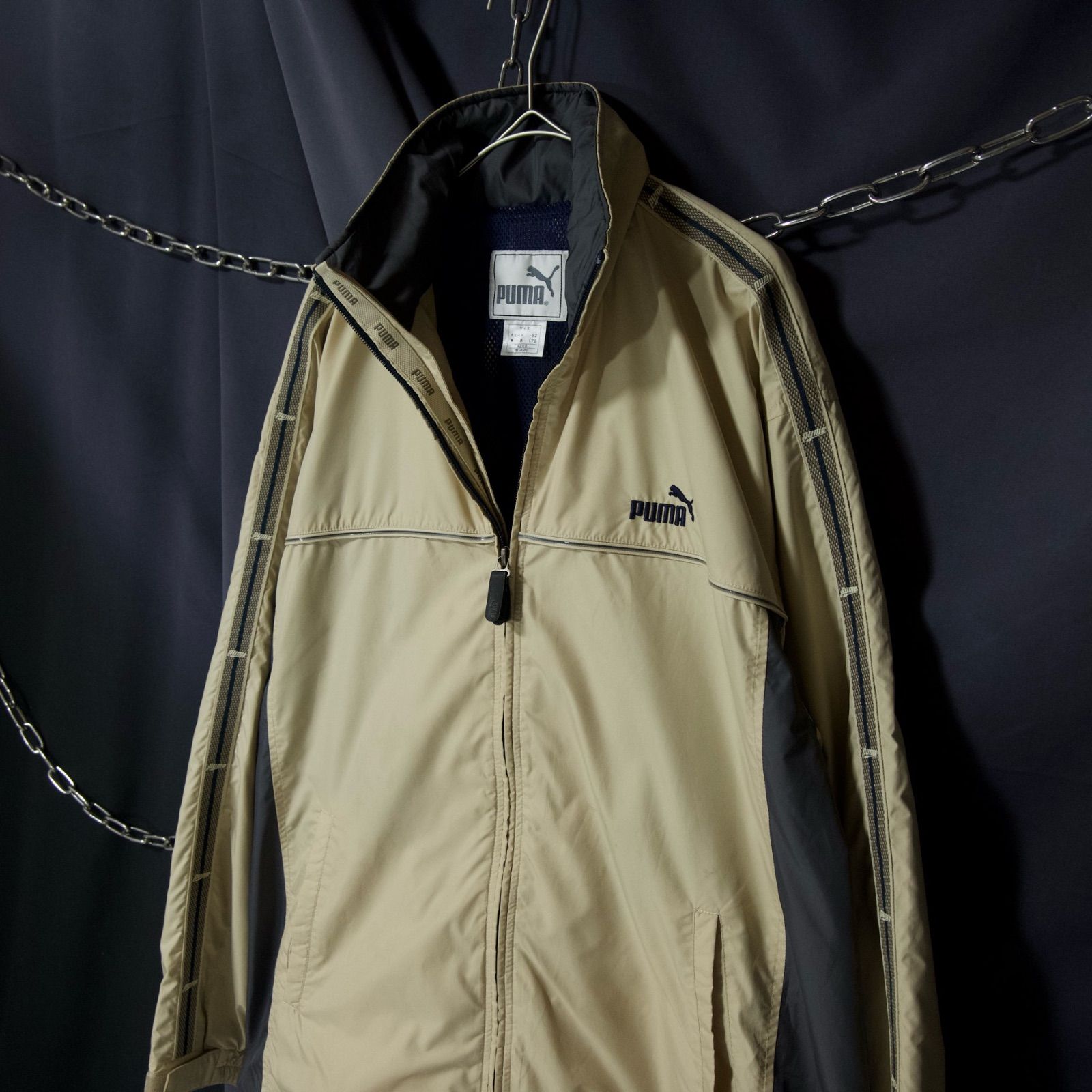 プーマ PUMA トラックジャケット レトロ ヒットユニオン Y2K ベージュ 90s~00s PUMA Hit Union Polyester SetUp Track Suits Jacket