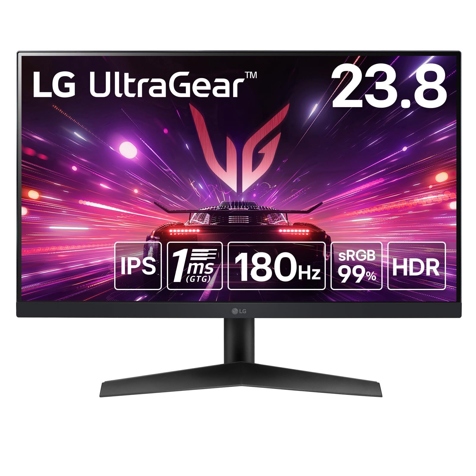 【特価商品】LG ゲーミングモニター UltraGear 24GS60F-B 23.8インチ/PCゲーム、家庭用ゲーム/フルHD(1920×1080) /アンチグレア/180Hｚ/IPS 1ms（GTG）/FreeSync? テクノロジー/G-Sync Com