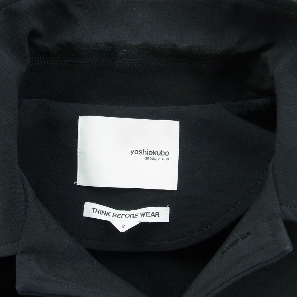 yoshio kubo / L/S SHIRT SHAOLIN/刺繍/長袖シャツ/2/ポリエステル/BLK/YKF23202 yoshio kubo ヨシオクボ YKF23202 L/S SHIRT SHAOLIN 刺繍 シャオリン