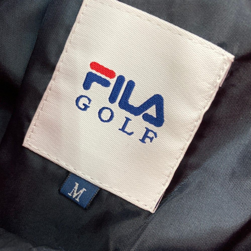 サイズ：M FILA GOLF フィラゴルフ 中綿 ジップジャケット 総柄