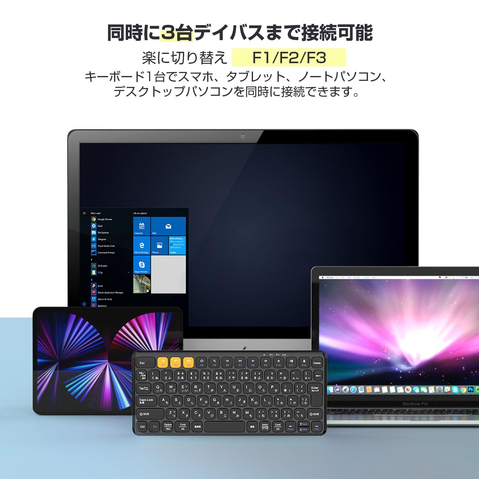 数量限定】無線 静音 TYPE-C充電 キーボード 薄型キーボード 300g bluetooth 小型 Windows 2.4G+bluetooth接続  Mac iOS 2.4Gワイヤレスキーボード Android Chrome Ewin 対応 日本語配列 - メルカリ