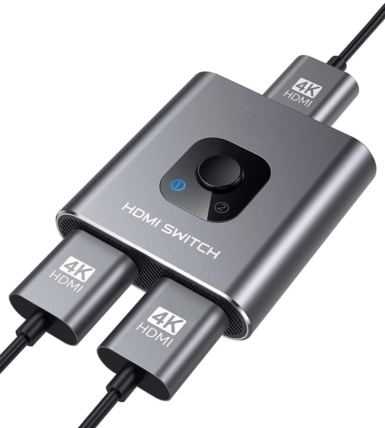PC Switch 電源不要 切り替え PS5 手動 Switchに対応 Nintendo HDMIセレクター PS4 1080P  60Hz 4K HDTV 2入力1出力/1入力2出力 双方向 TRAOO Xbox 分配器 HDMI H