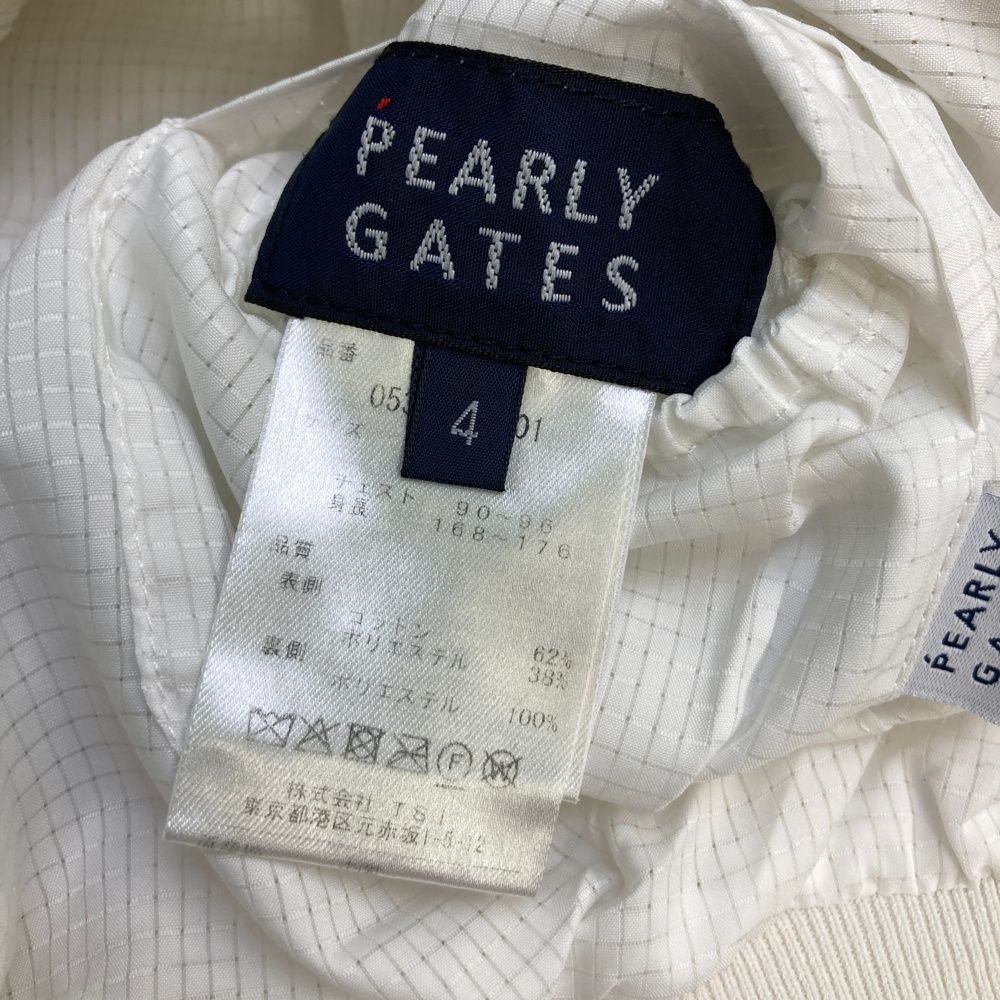 サイズ：4 PEARLY GATES パーリーゲイツ  リバーシブル ニットベスト ナイロン切替  ホワイト系 [240101489987] ゴルフウェア メンズ ストスト サイズ：4 PEARLY GATES パーリーゲイツ リバーシブル ニット