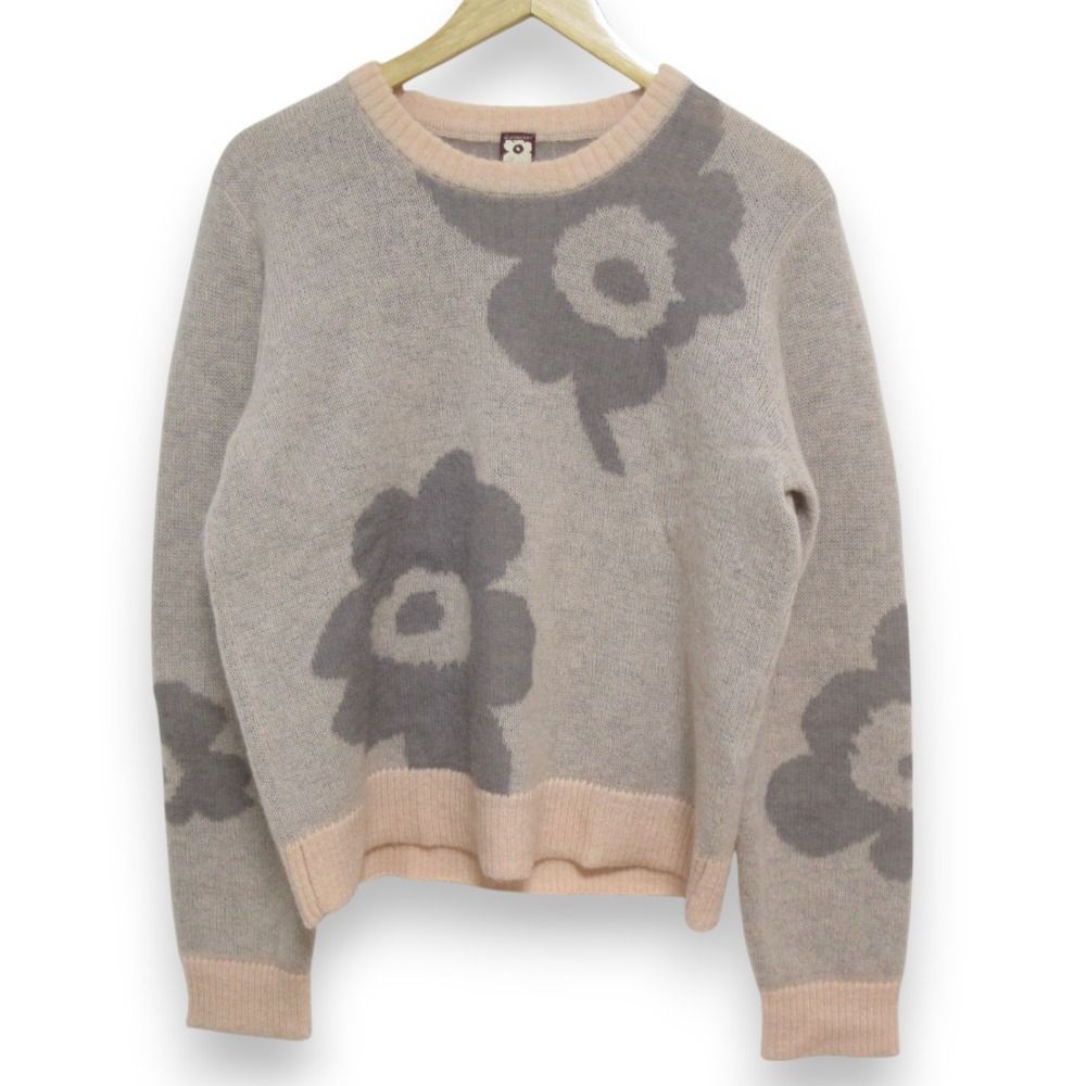 希少✨marimekko ウニッコ XL ピンク グレー 長袖カーディガン 希少