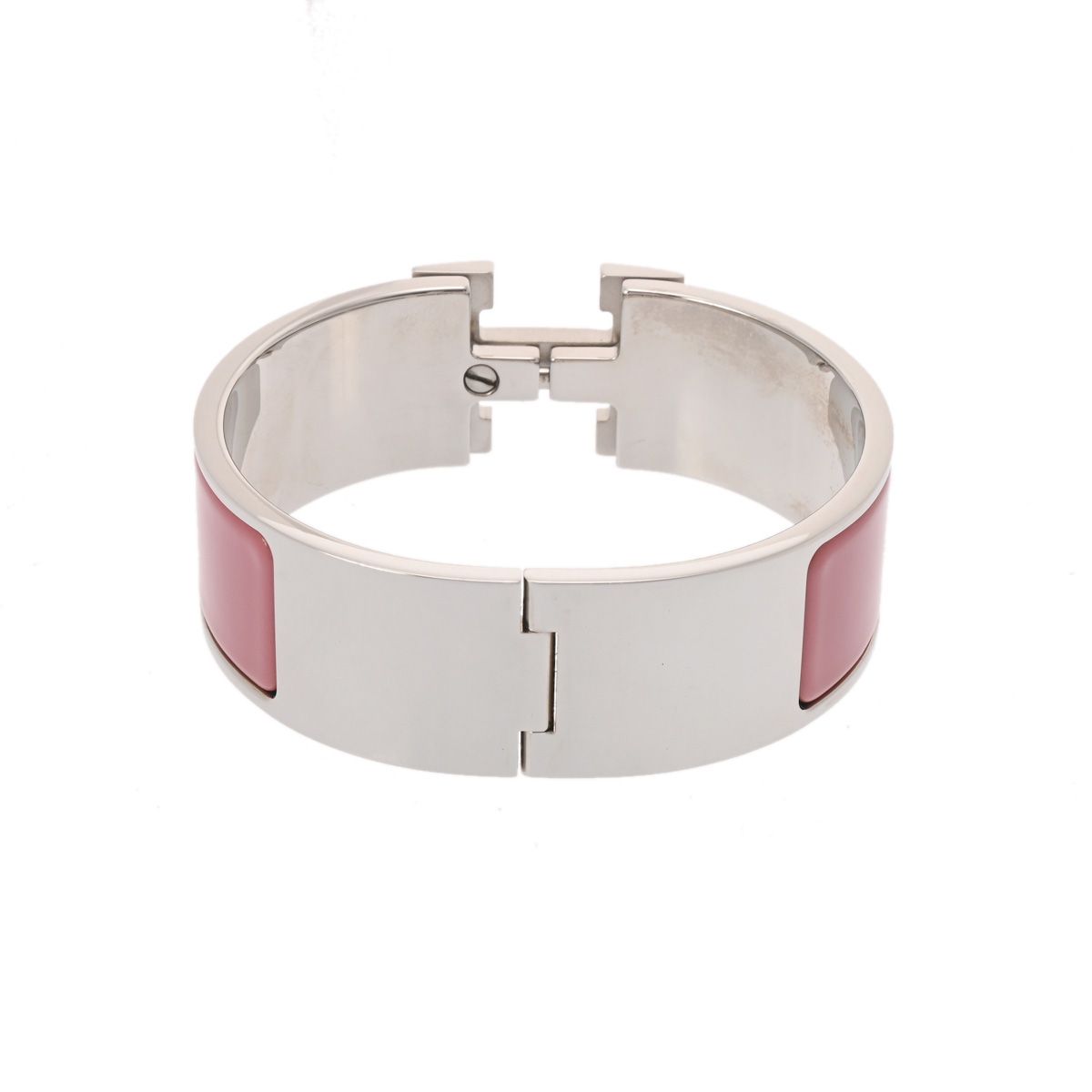 エルメス クリックH PM バングル シルバー ピンク メタル レディース