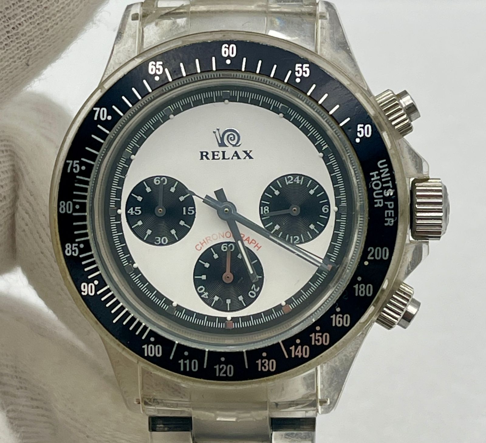 RELAX クロノグラフ 腕時計 ポールニューマン RELAX リラックス 腕時計 ポールニューマン 所ジョージカスタム Snail