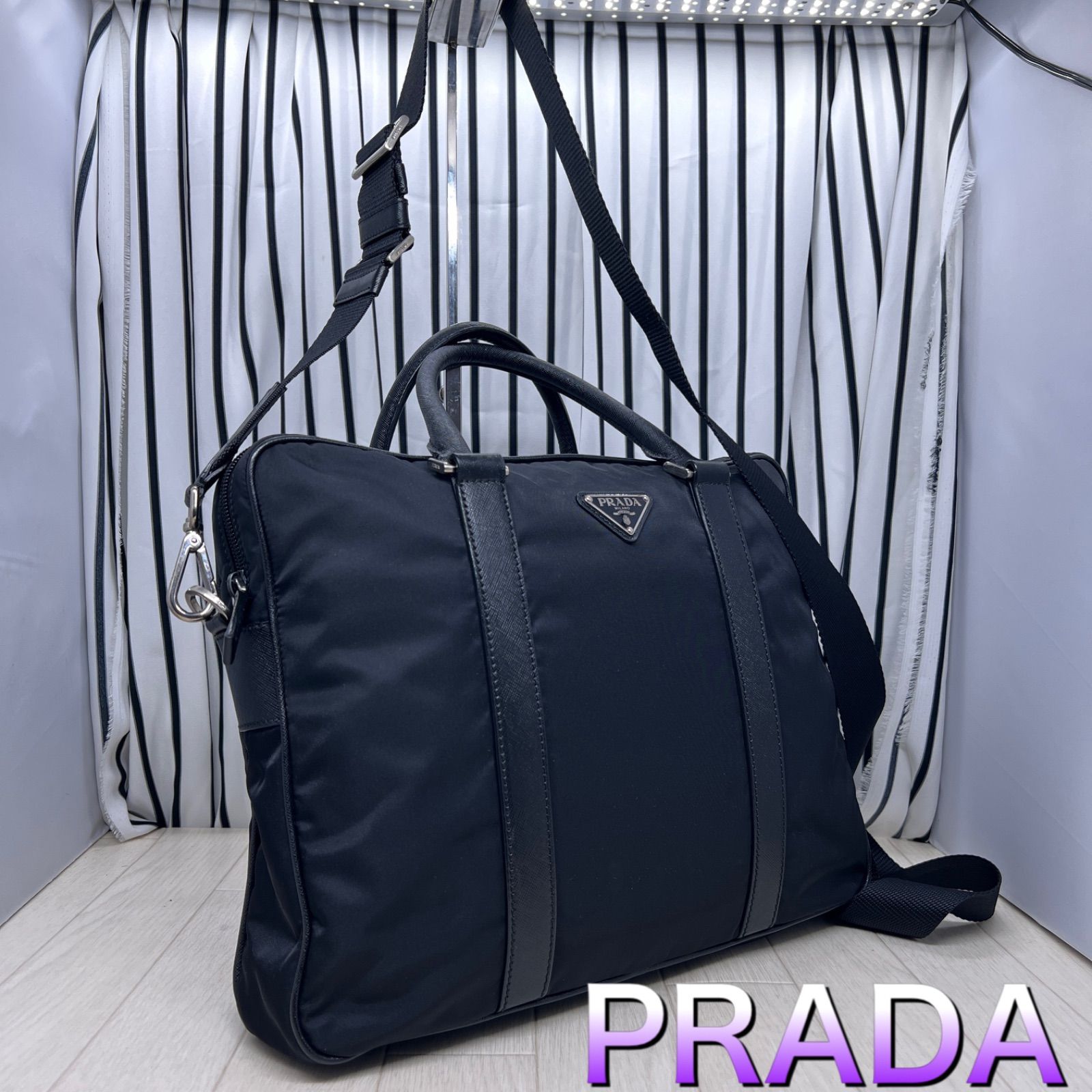 美品】PRADA×プラダ A4収納可能斜めがけショルダーバッグ www