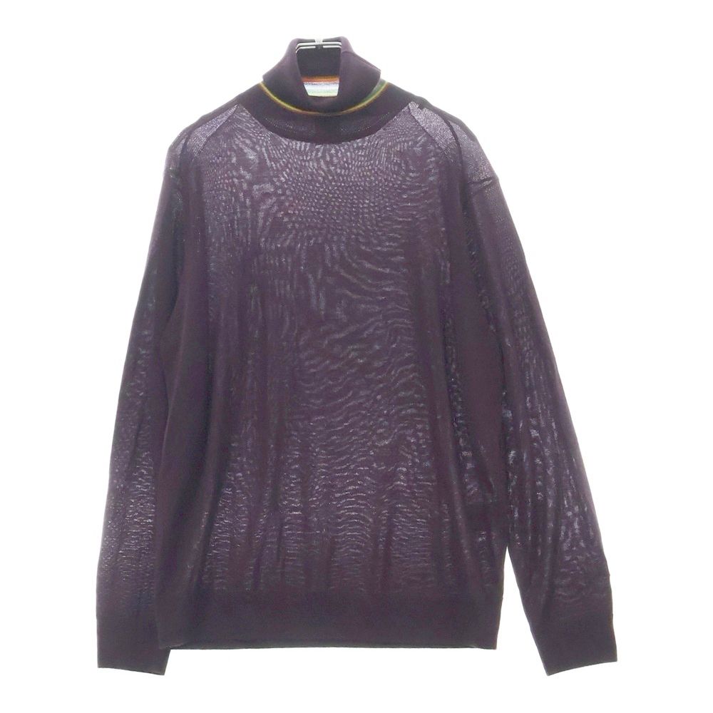 Paul Smith ポールスミス ファインゲージ タートルネック ウールニット セーター パープル 243450 565X