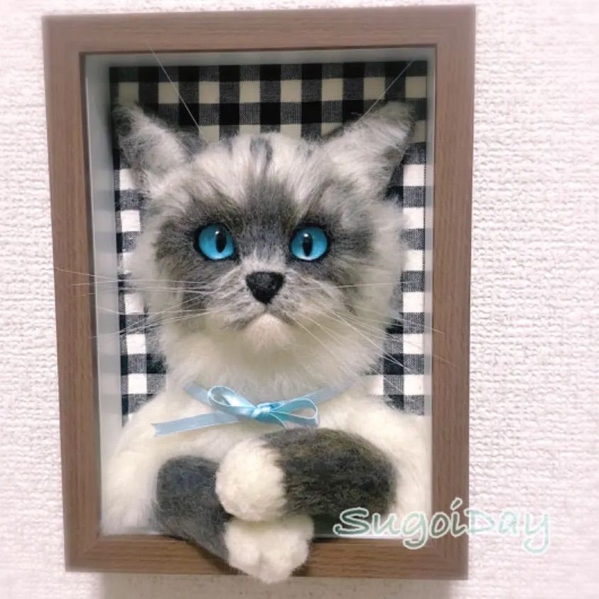 羊毛フェルト猫 ラグドール （ラグドール 羊毛フェルト 猫