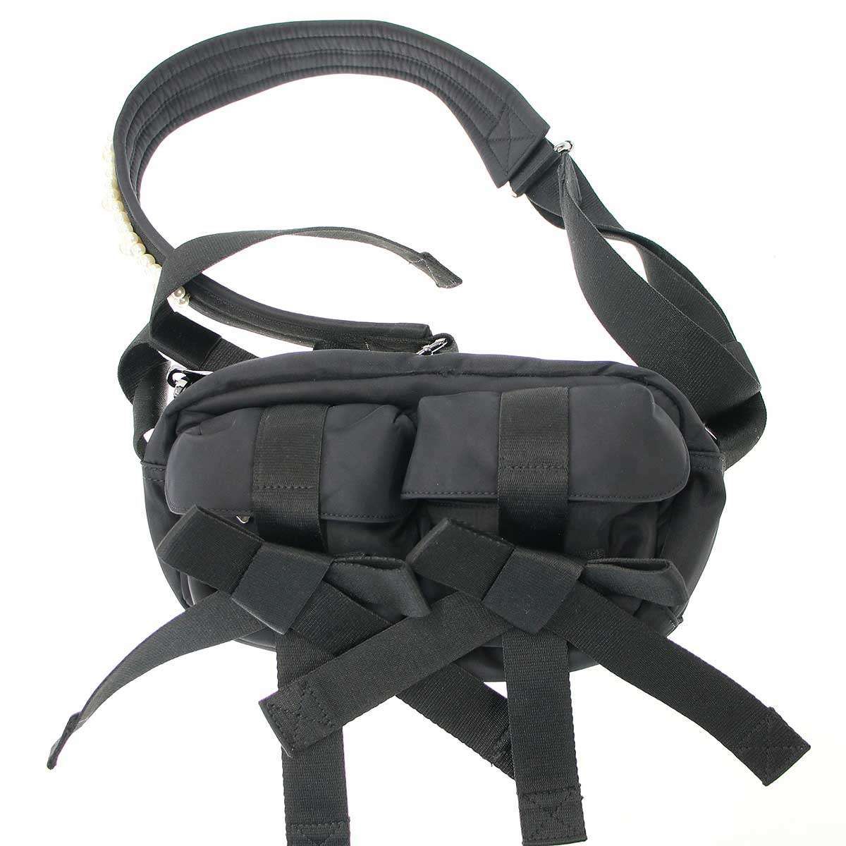 Simone Rocha シモーネ ロシャ Beaded Classic Bow Crossbody Bag クロスボディバッグ ブラック -