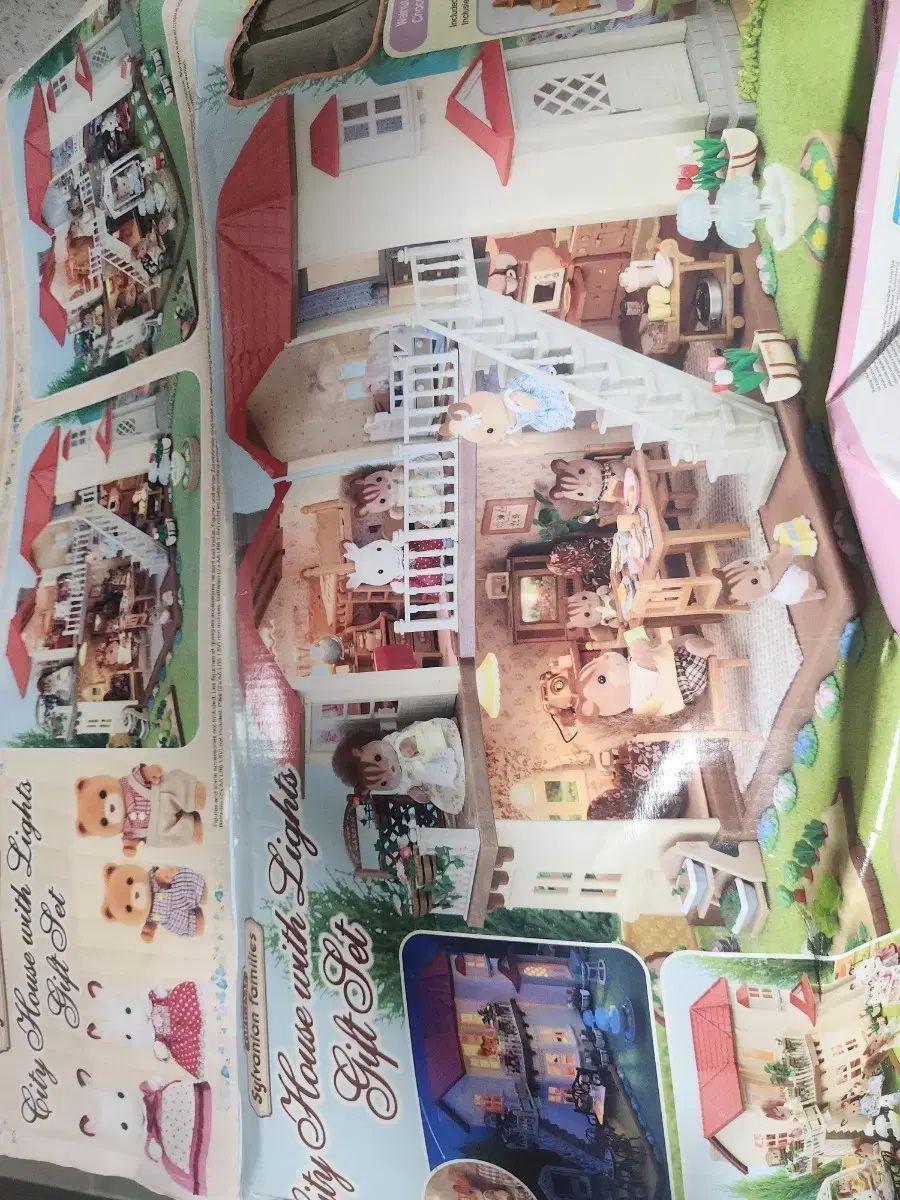 シルバニアファミリー 廃盤 불이 들어오는 赤い屋根 2階建て Special セット 2757