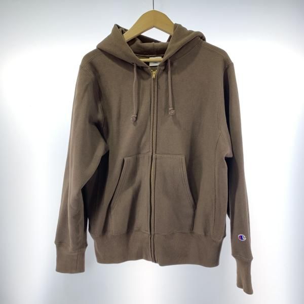Champion リバースウィーブ ジップアップパーカー サイズL ブラウン 単色青タグ 19