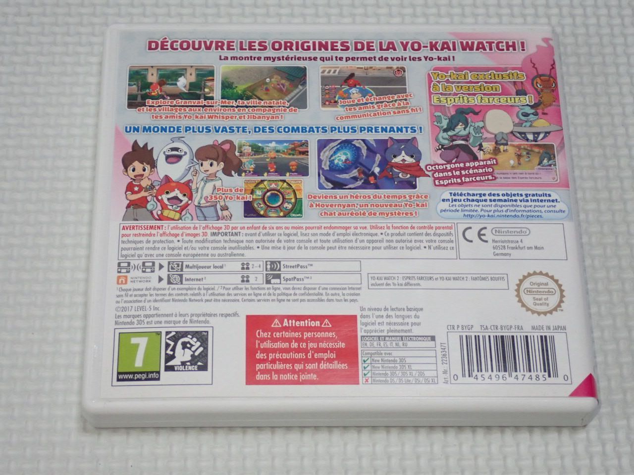 3DS☆Yo-KAI WATCH 2 ESPRITS FARCEURS 海外版 EU版☆箱付