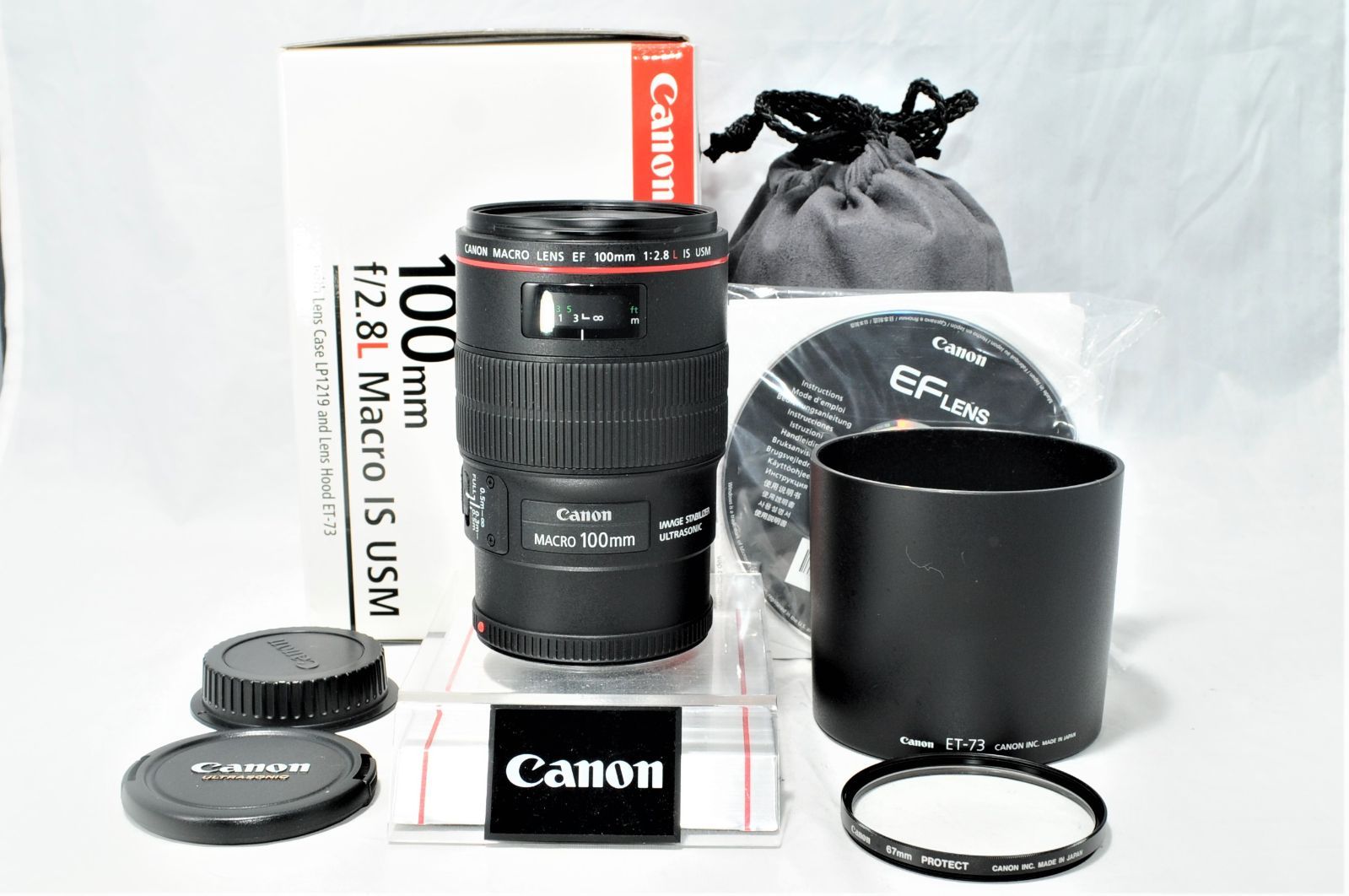 保証書付 Canon 単焦点マクロレンズ EF100mm F2.8L マクロ IS USM フル