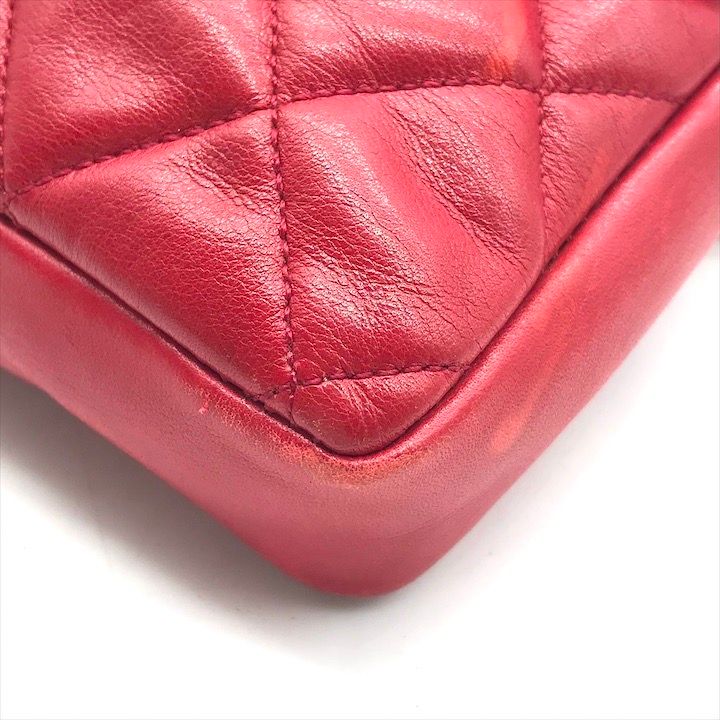 良品 CHANEL シャネル ココマーク ミニ マトラッセ ラムスキン