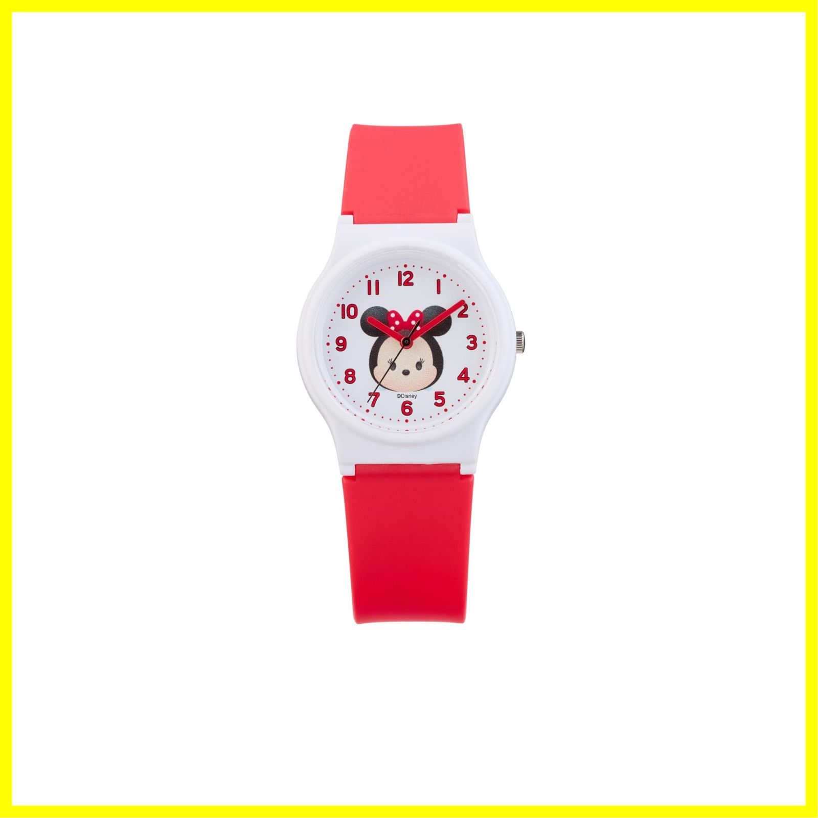 [シチズンQu0026Q] 腕時計 キューアンドキュー 【Qu0026Q】アナログ ディズニー TSUMTSUM 10気圧防水 ウレタンベルト V06A-504VK ガールズ レッド