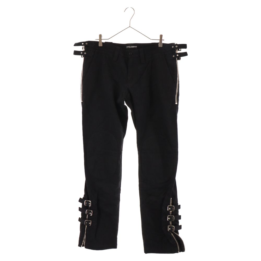 DOLCE & GABBANA ダブルニー カーゴパンツ ブラック 528 DOLCE & GABBANA (ドルチェアンドガッバーナ) ダブルニー カーゴパンツ