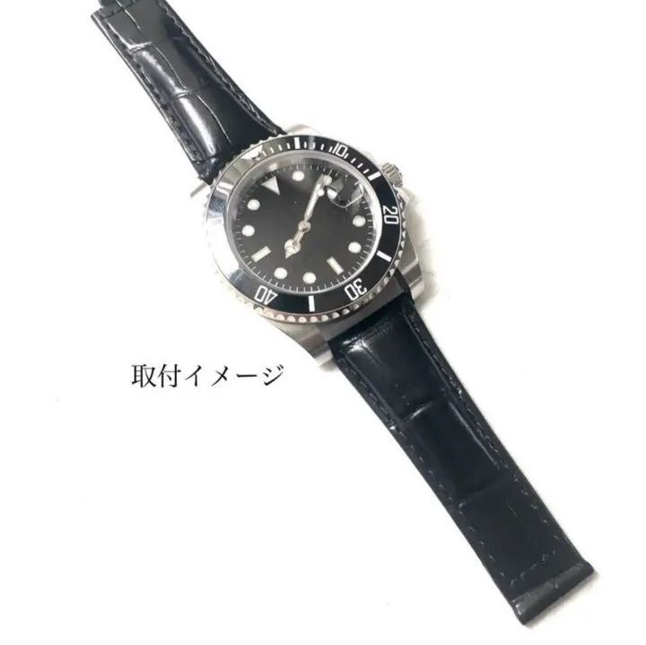 65/55mm 腕時計 メンズ用 イタリアンカーフレザー 革ベルト 20mm