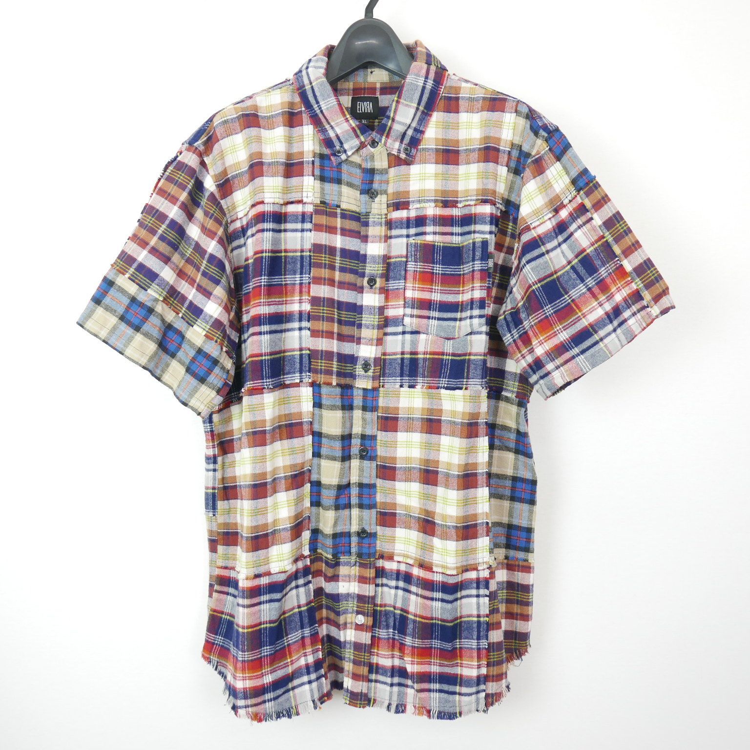 17SS ELVIRA エルビラ PATCHWORK SS SHIRT コットン 半袖 17SS ELVIRA エルビラ PATCHWORK SS SHIRT コットン 半袖