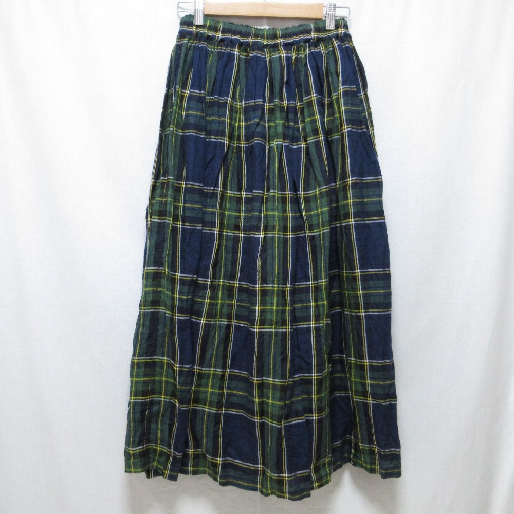 ヴィンテージ チェック グリーン ギャザースカート ヴィンテージ