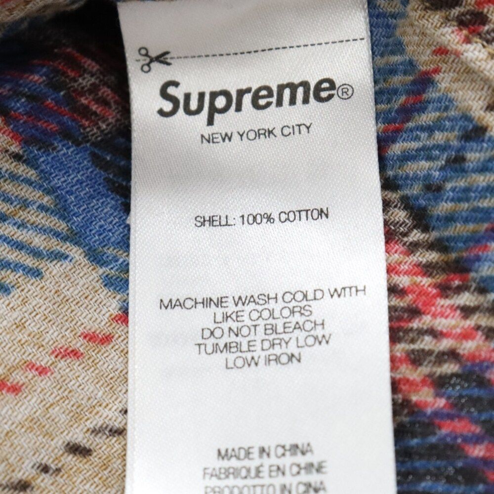 SUPREME (シュプリーム) 24SS Printed Hooded Flannel Shirt
