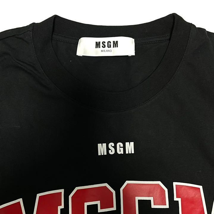 未使用にちかい MSGM エムエスジーエム 半袖 ログプリントシャツ 