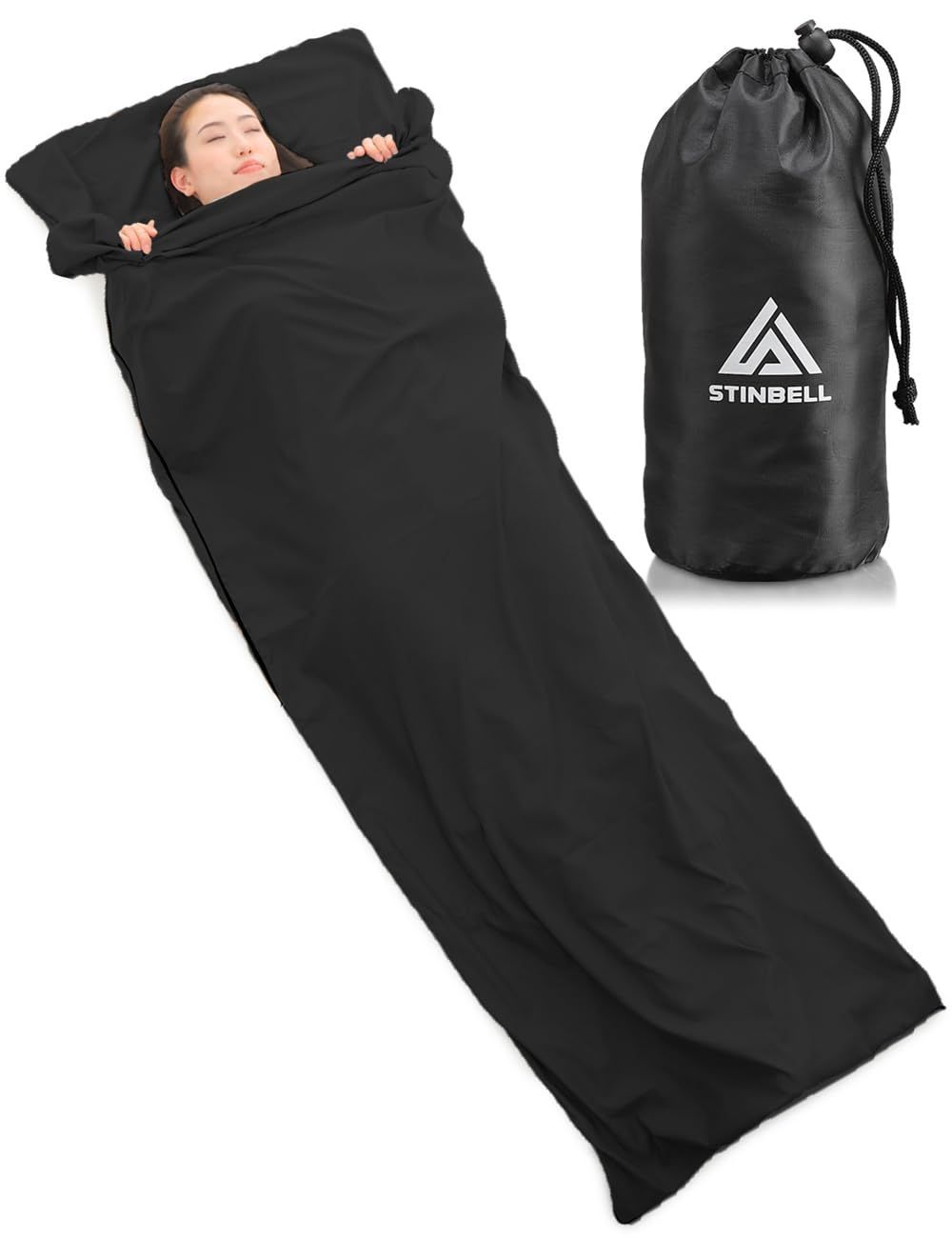新品 【キャンプ協会インストラクター推奨】インナーシュラフ 軽量登山 インナーシーツ ダブルファスナー丸洗いできる 内側から開閉可能 コンパクト設計 封筒型 枕カバー付き 車中泊 STINBELL(スティンベル)