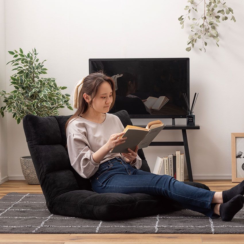 東谷 もこもこワイドリクライナー FKC-005BK 1133