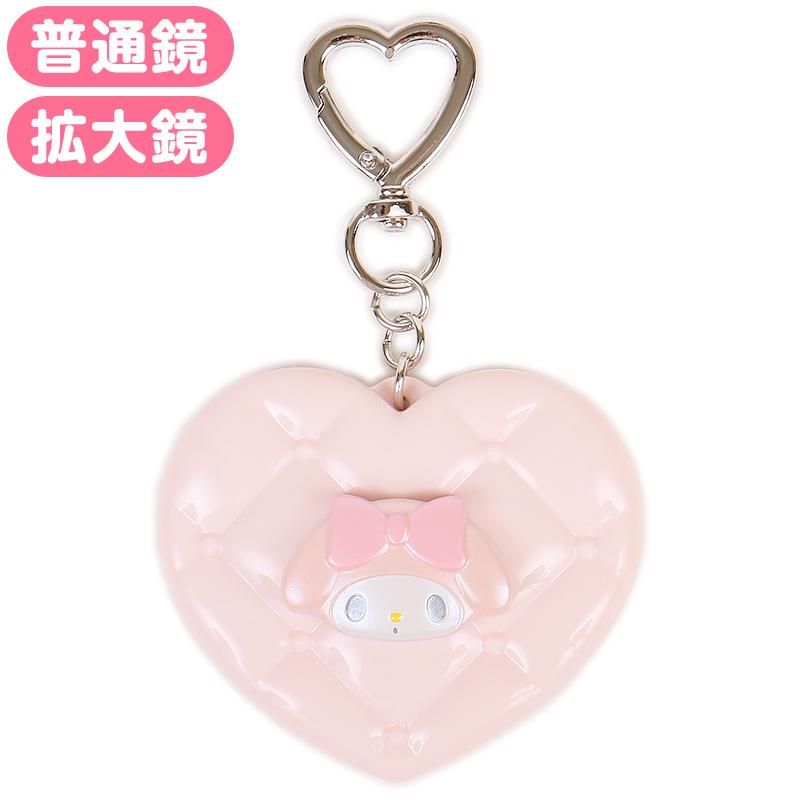 マイメロディ ミラーマスコットキーホルダー コンパクトミラー 二面