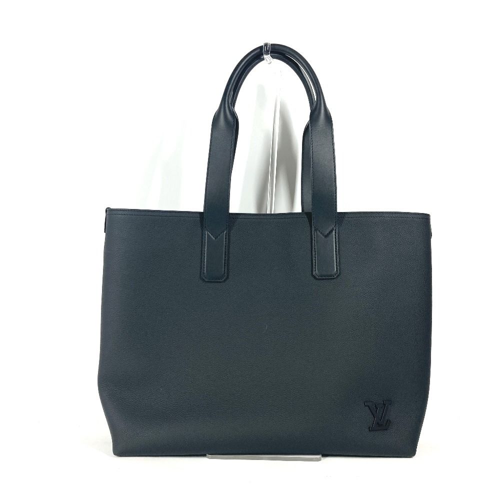 LOUIS VUITTON ブラックレザートートバッグ LOUIS VUITTON ルイヴィトン トートバッグ パイロット・トート