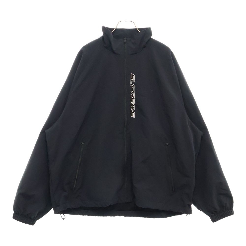 SUPREME シュプリーム 25SS Contrast Zip Track Jacket コントラストジップ ロゴエンブロイダリー トラックジャケット ブラック