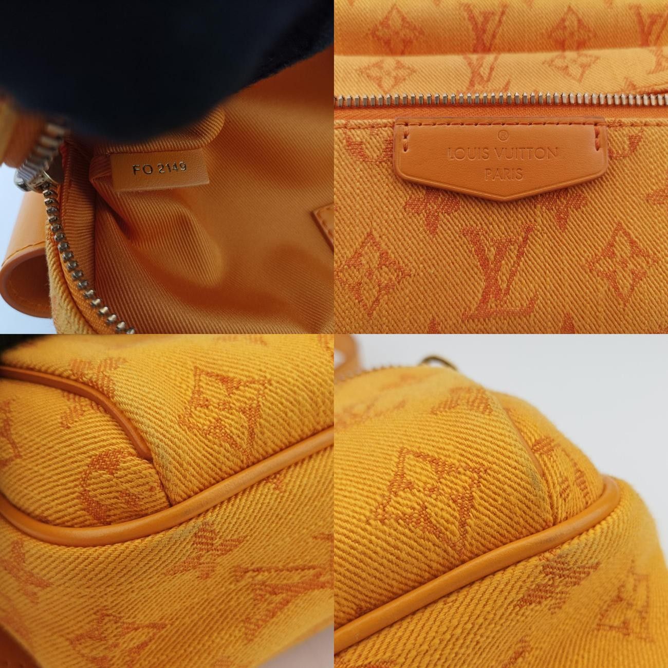 VuittonバムバッグアウトドアオレンジデニムM44623FO2149 ICチップ
