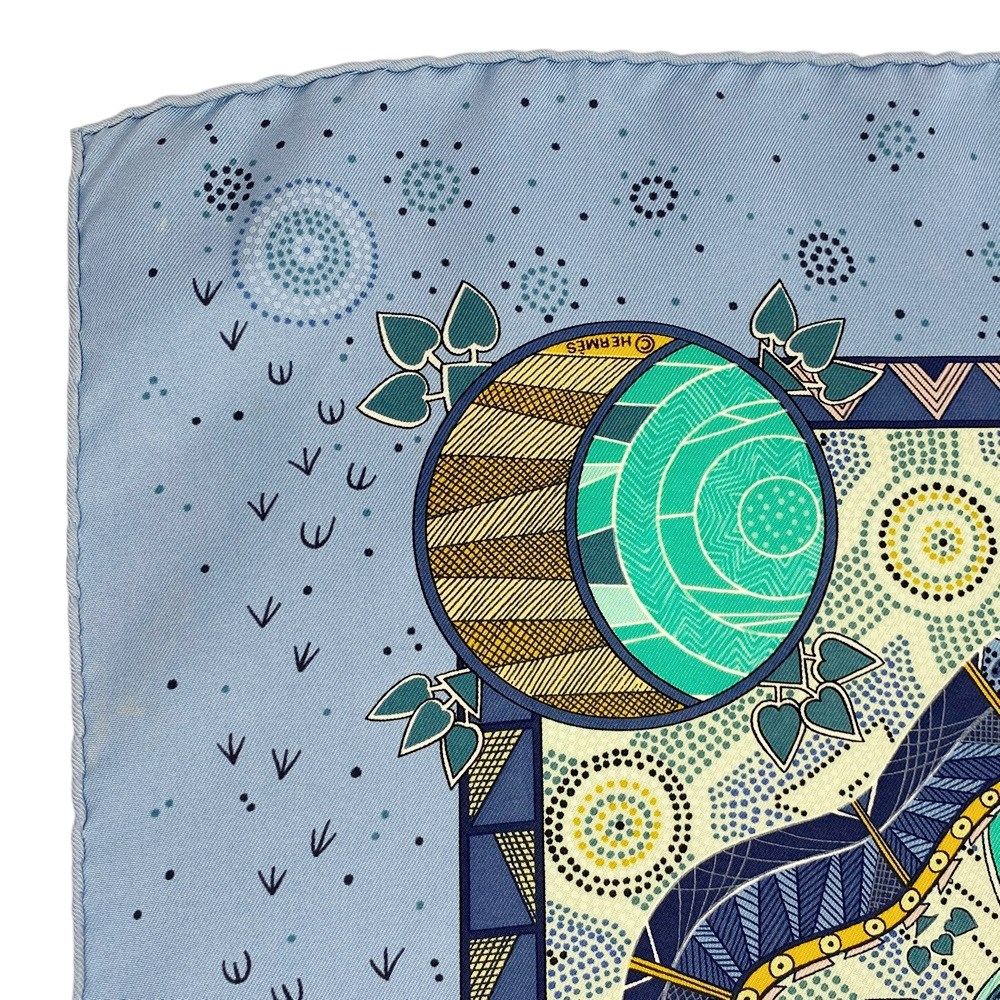 エルメス カレ90 オーストラリアの夢 REVE D'AUSTRALIE ブルー