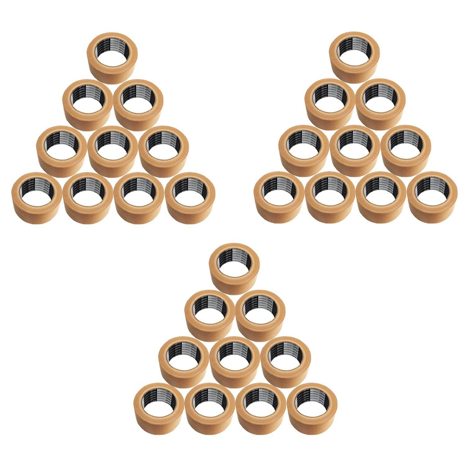 Monf No.8015 布粘着テープ 黄土 厚0.2 mm×幅50 mm×長さ25 m 30巻入り