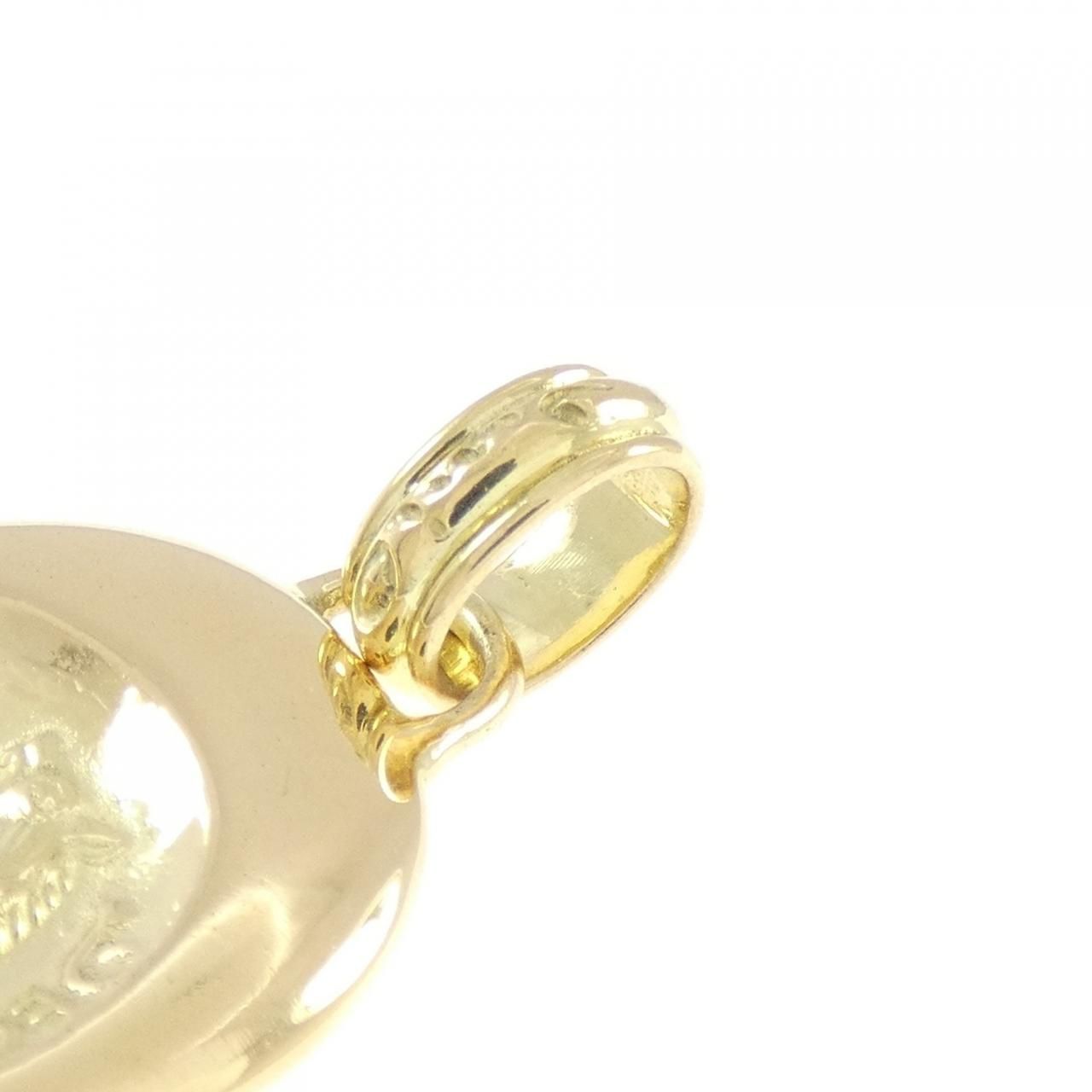 ファイアオパール ブローチ ダイヤモンド K18イエローゴールド