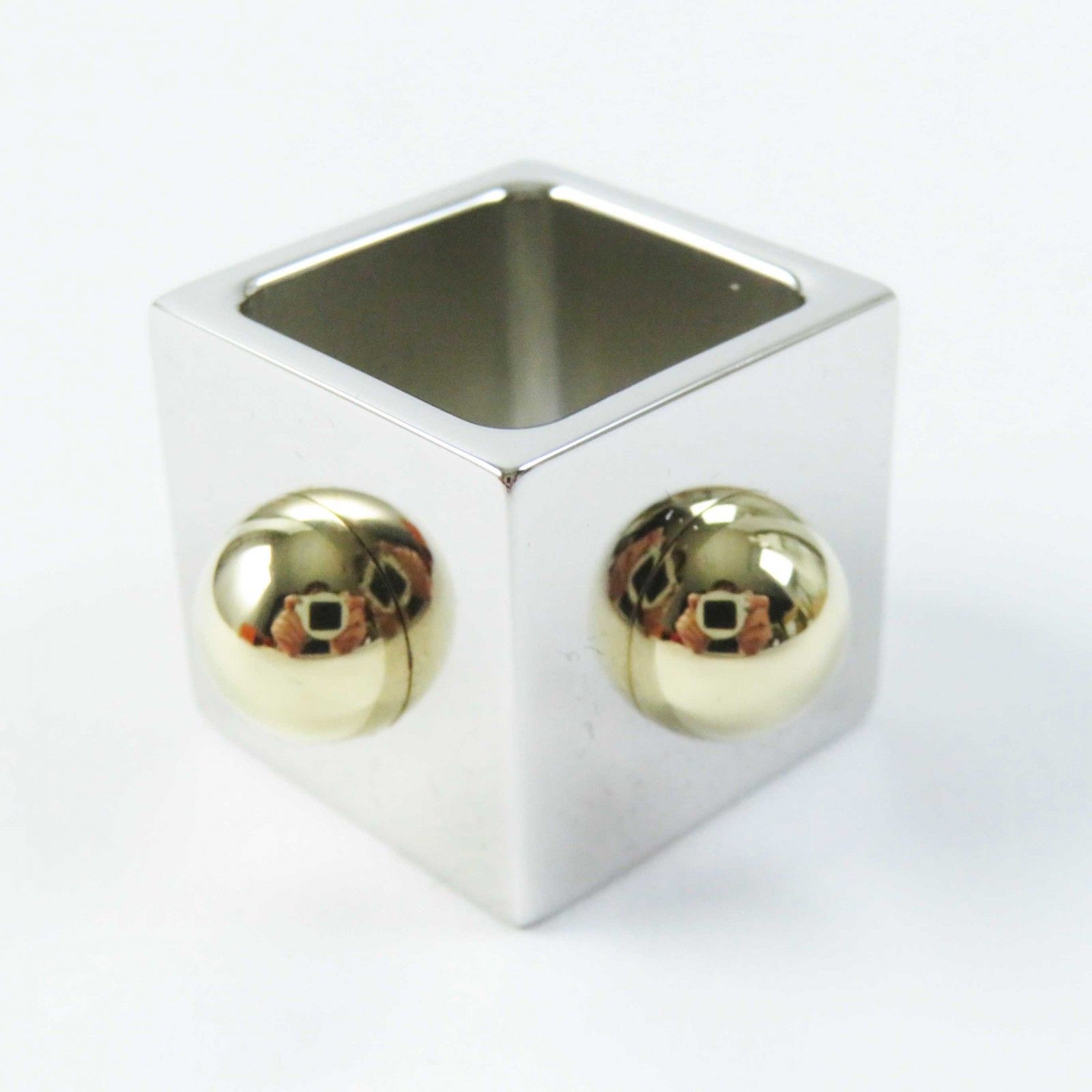 極美品◎HERMES エルメス メタル GP キューブ スカーフリング ゴールド