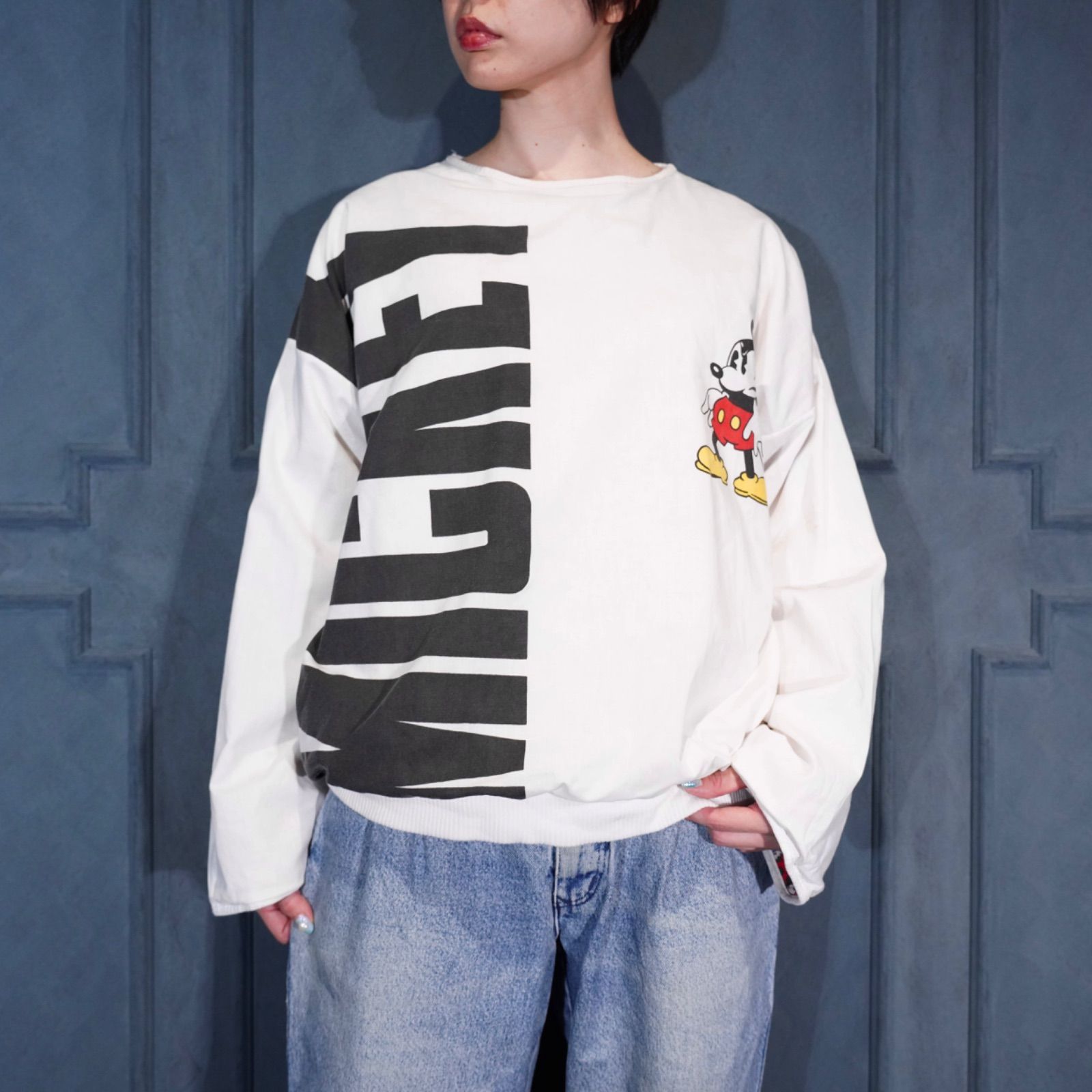 80 s USA VINTAGE CHARACTER PRINT DESIGN REVERSIBLE PULL OVER|80年代アメリカ古着キャラクタープリントデザインリバーシブルプルオーバー